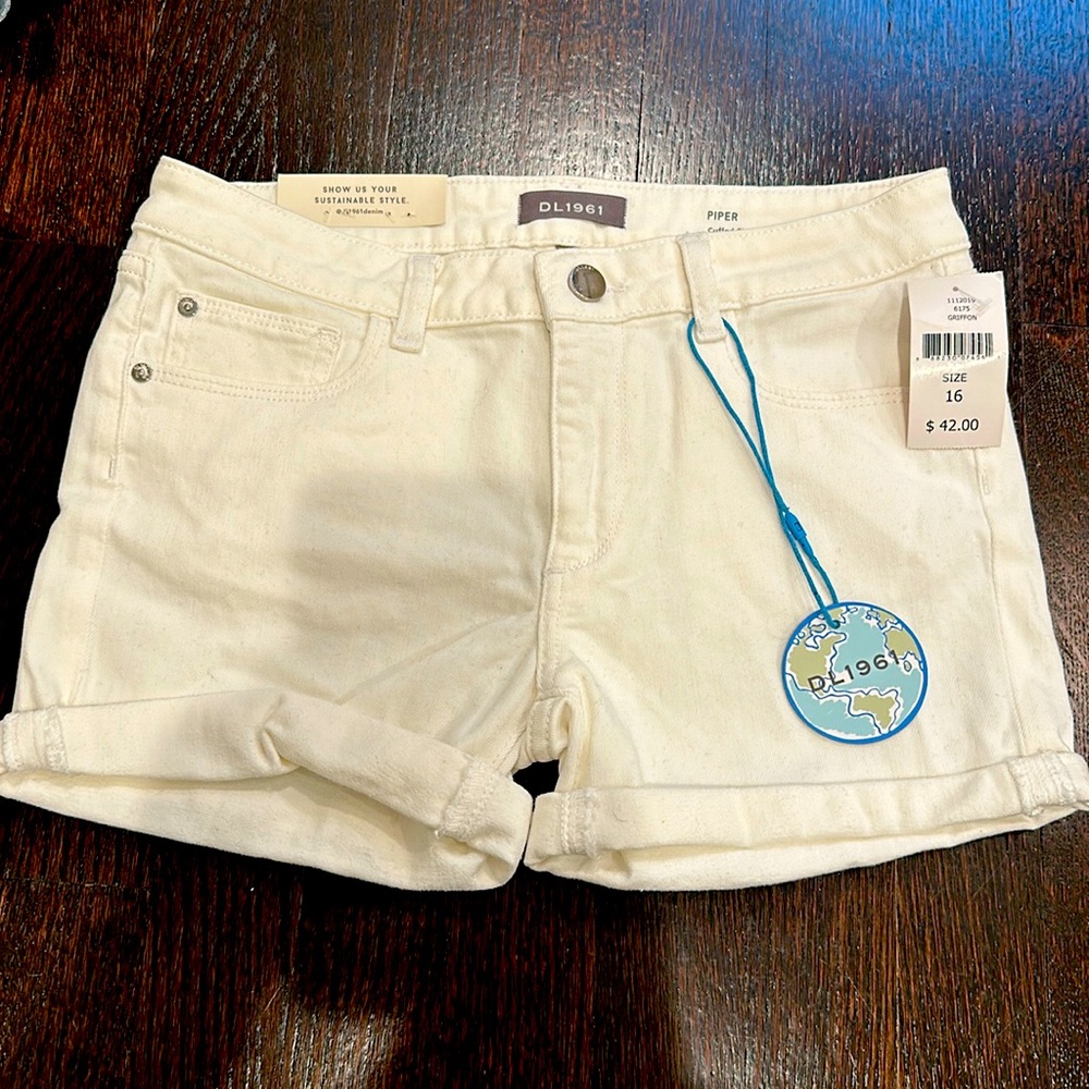 White Jean shorts size 16 brand-DL1961